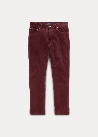 Pantalones Polo Ralph Lauren Hombre Vino - Stretch Classic Corduroy - YSZOD0943